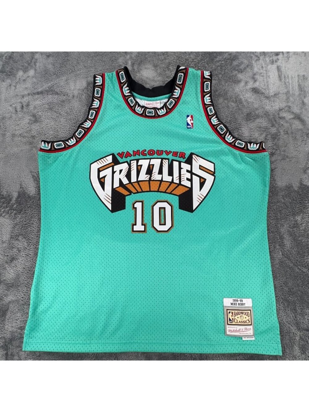Mitchell & Ness Mike Bibby Vancouver Grizzlies #10 Swingman Jersey Mens 2XL Teal